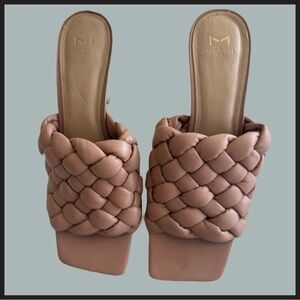 Marc Fisher Tan Slide Sandals